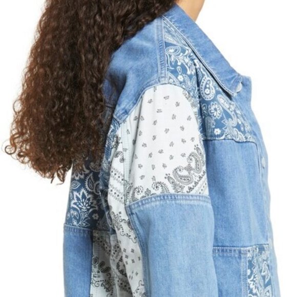 💥HOST PICK💥 ANTHROPOLOGIE VIGOSS PATCHWORK DENIM JACKET - Picture 4 of 15